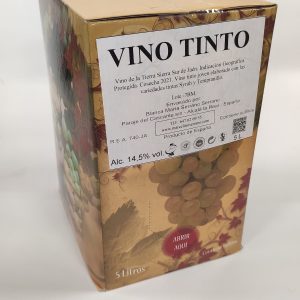 Tonel de 5 Litros Vino Tinto